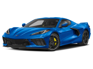blue 2021 chevrolet corvette front left angle view