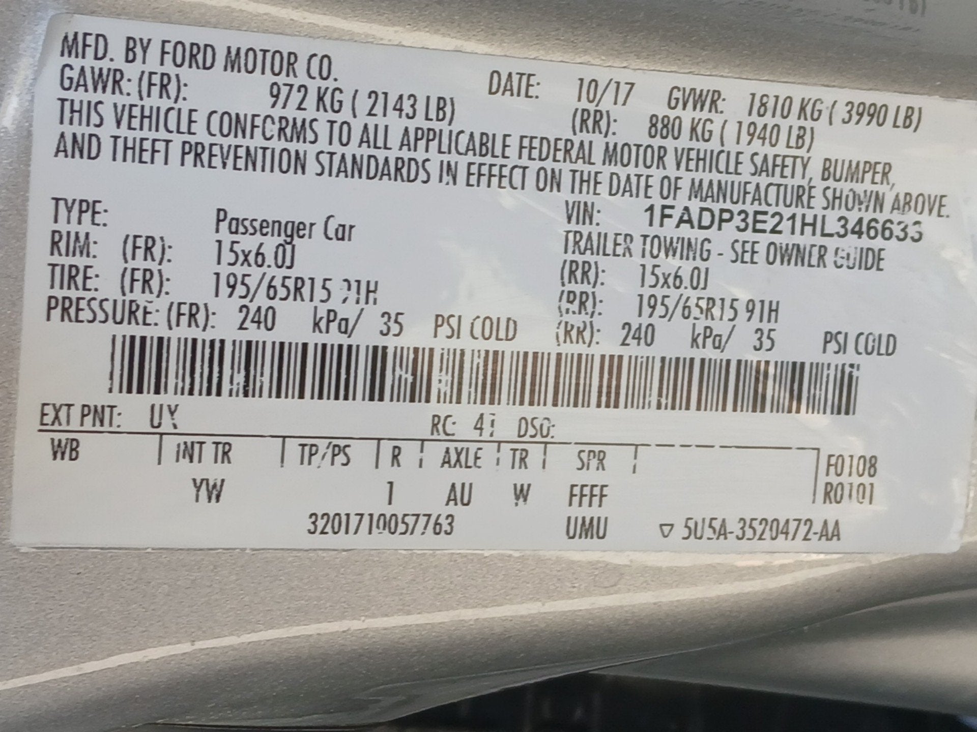 2017 Ford Focus S