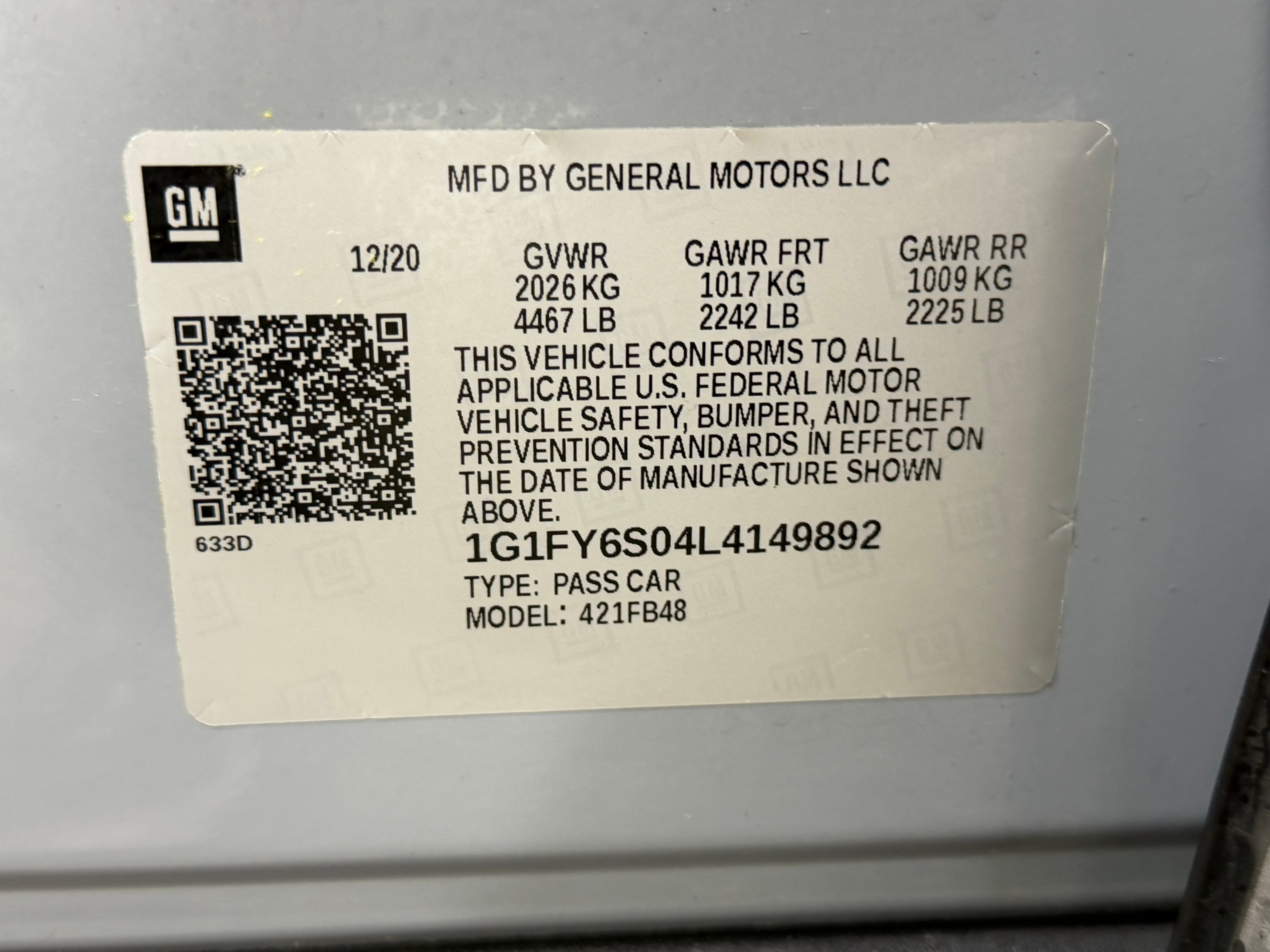 2020 Chevrolet Bolt EV LT
