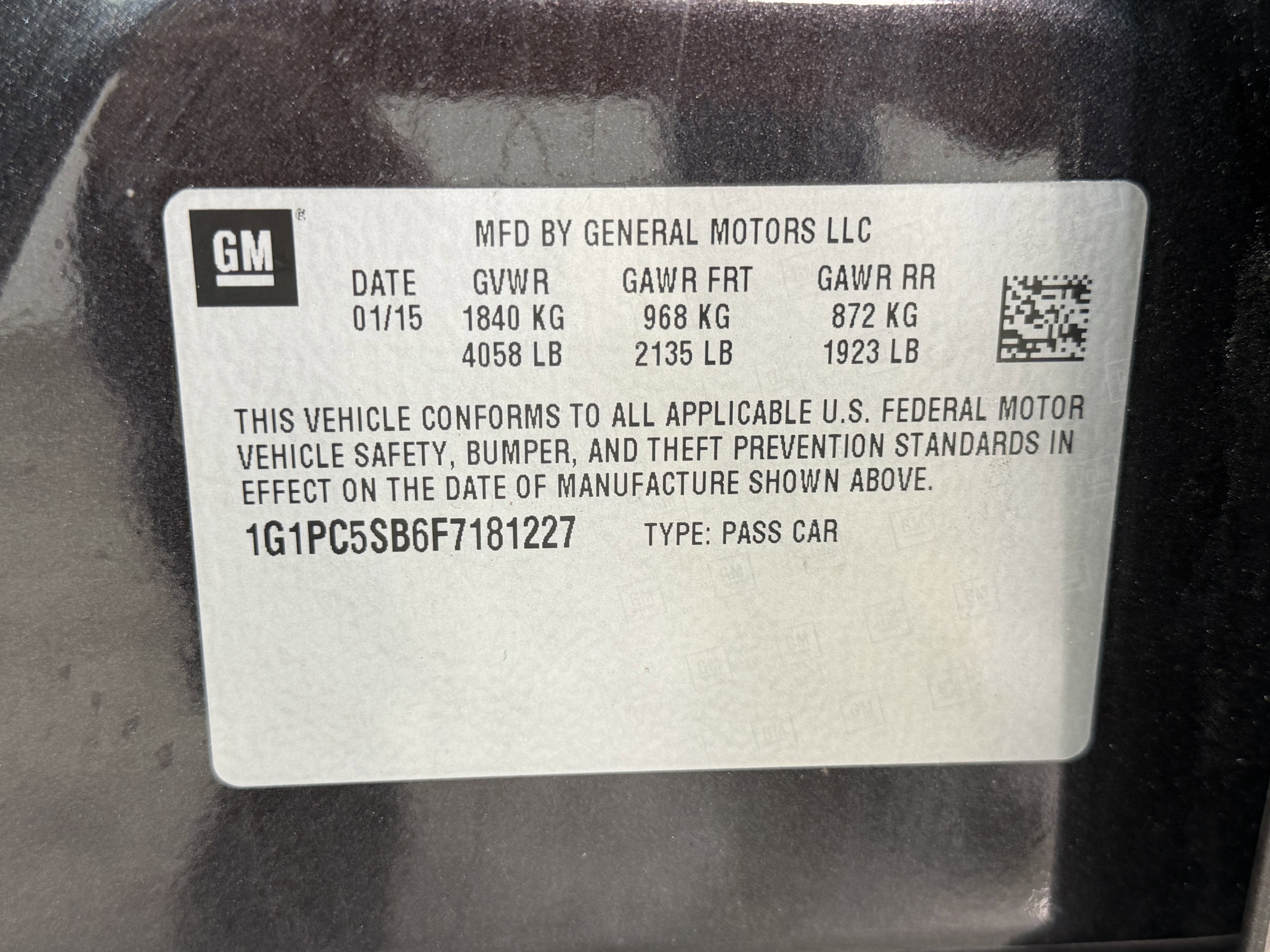 2015 Chevrolet Cruze LT
