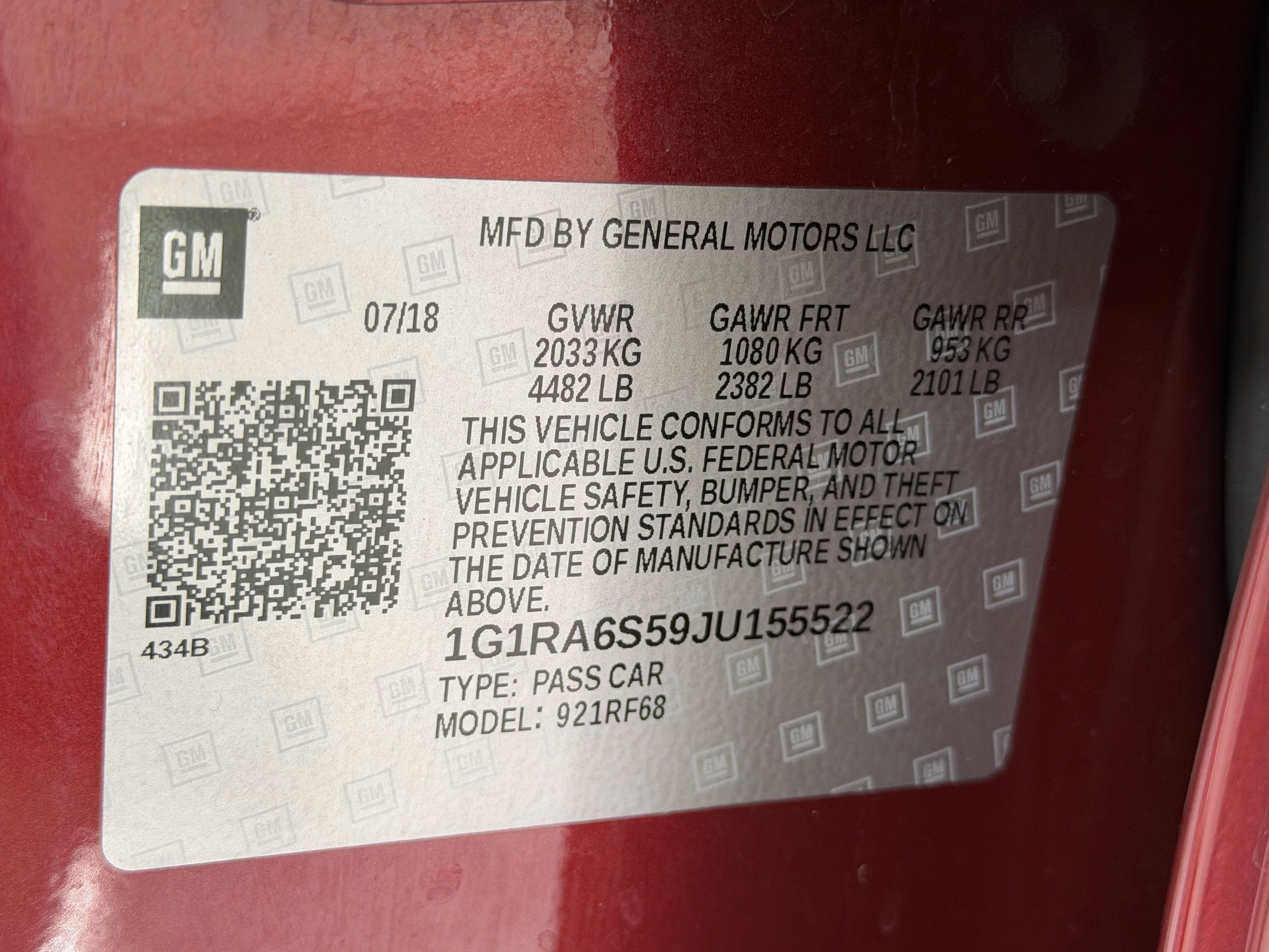 2018 Chevrolet Volt LT