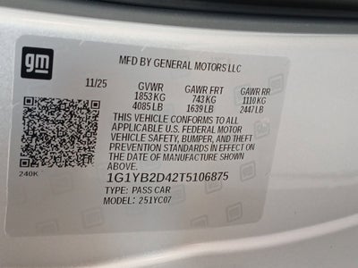 2026 Chevrolet Corvette Stingray 2LT