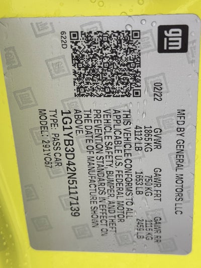 2022 Chevrolet Corvette Stingray 2LT