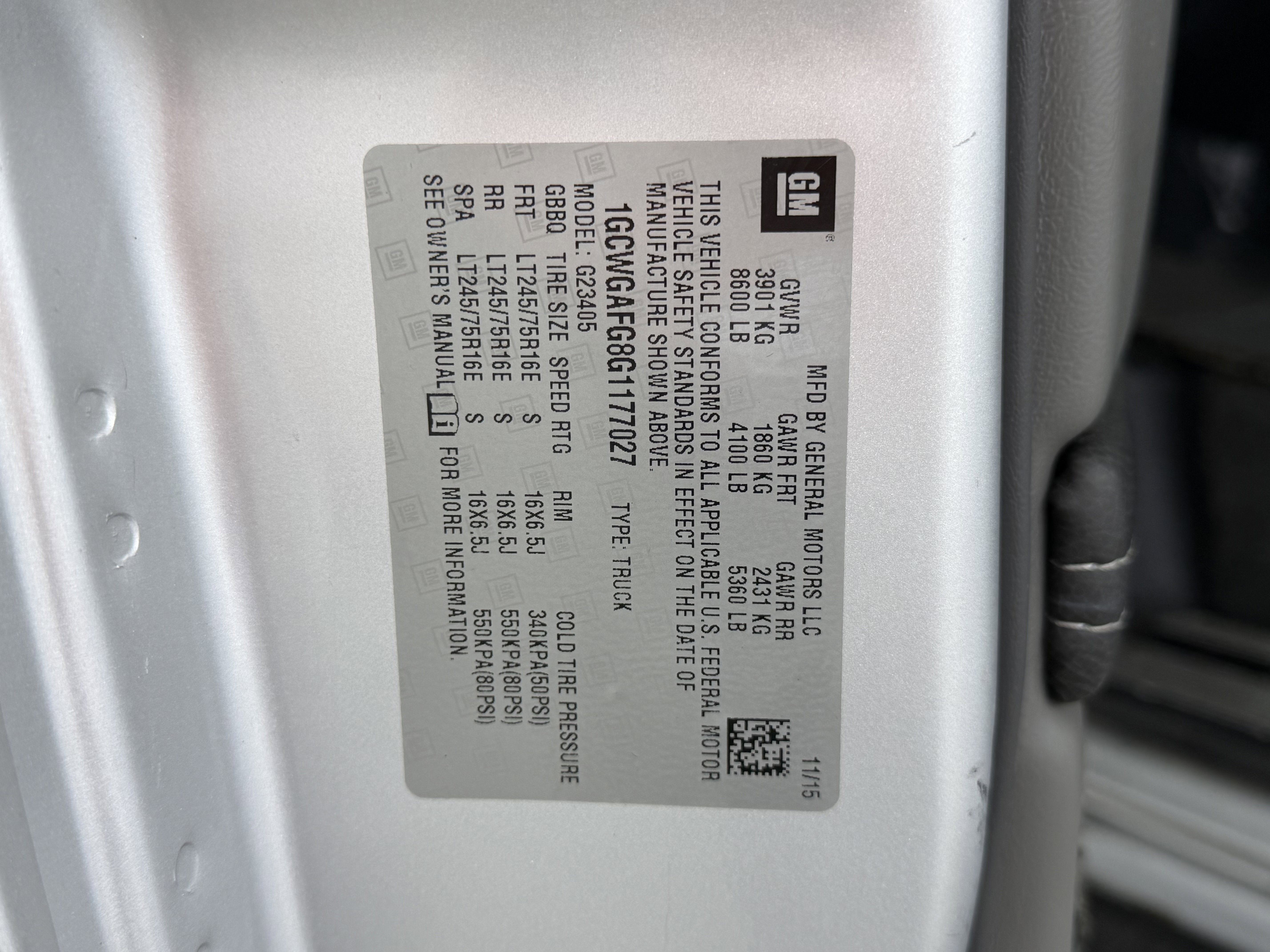 2016 Chevrolet Express Cargo 2500 Work Van