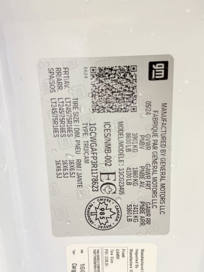 2024 Chevrolet Express Cargo 2500 WT