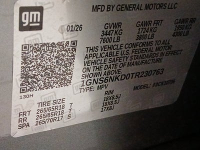 2026 Chevrolet Tahoe LT