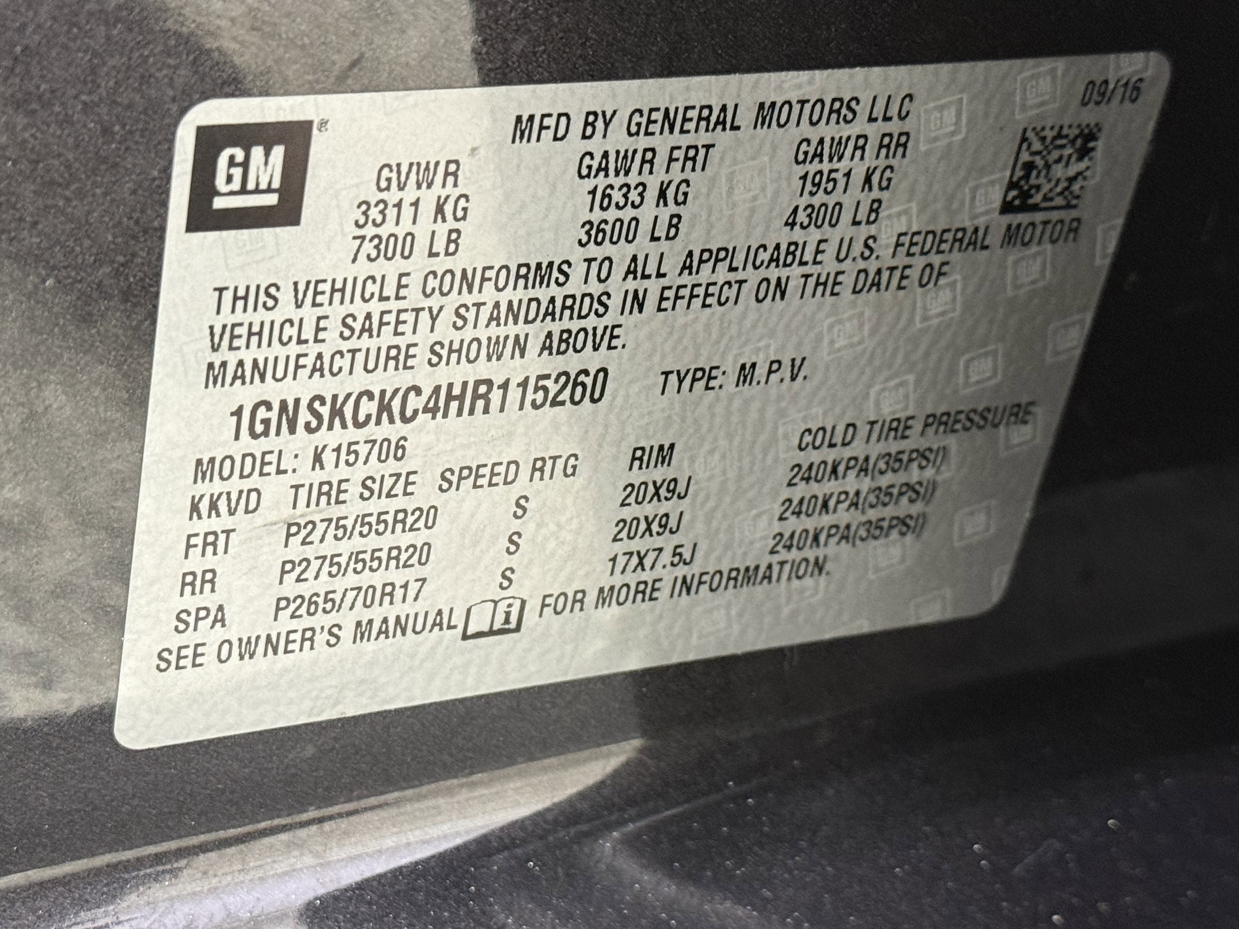 2017 Chevrolet Tahoe Premier