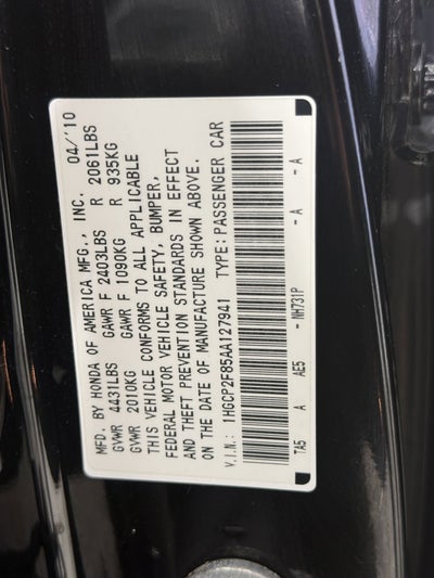 2010 Honda Accord Sdn EX-L