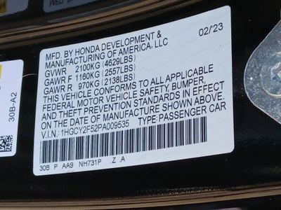 2023 Honda Accord Hybrid Sport