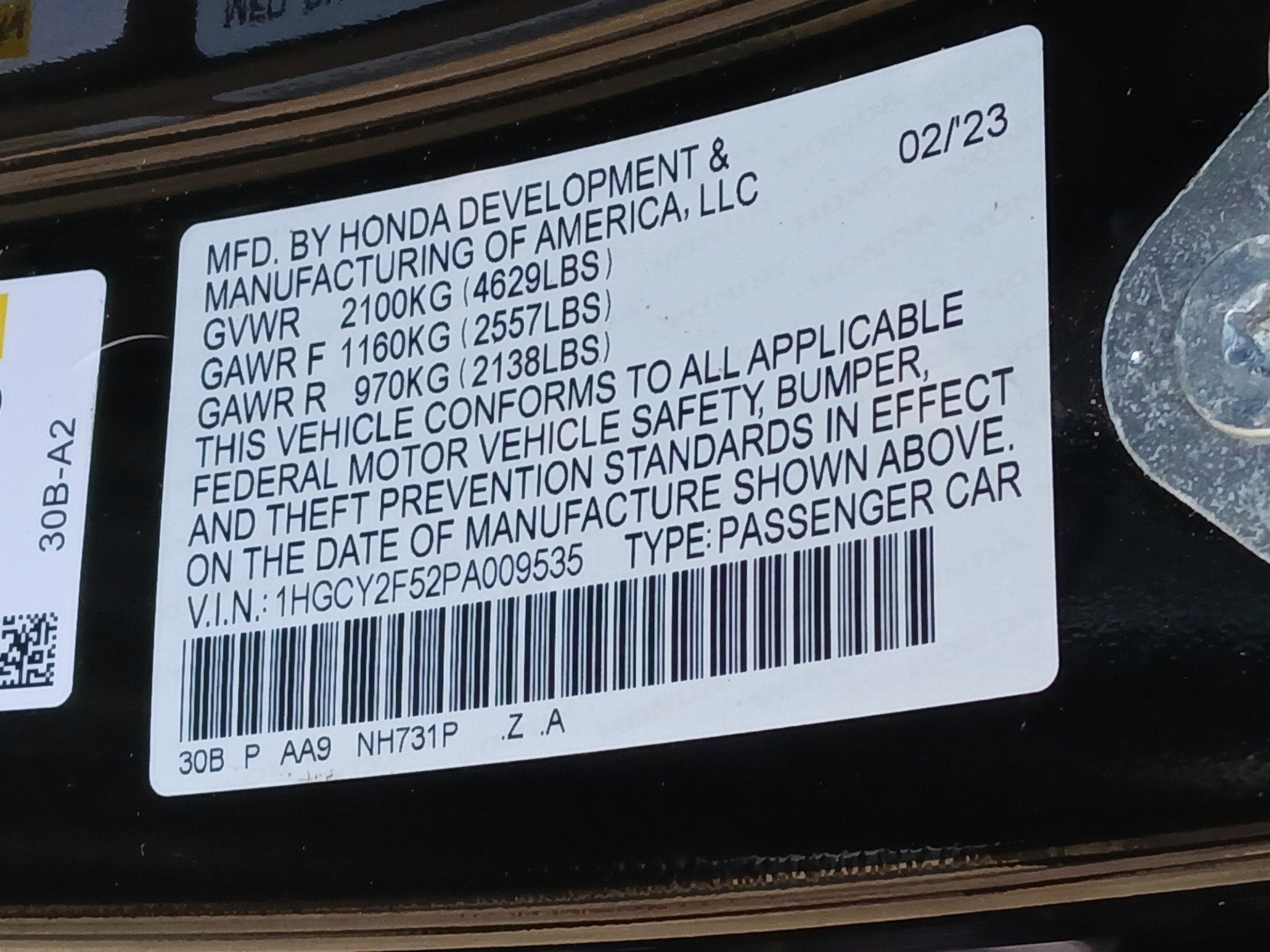 2023 Honda Accord Hybrid Sport