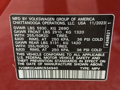 2024 Volkswagen Atlas 2.0T SEL