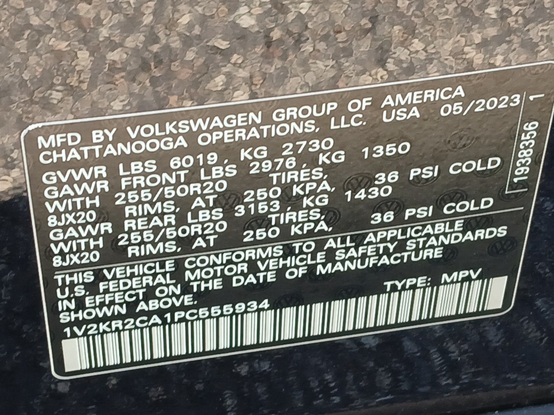 2023 Volkswagen Atlas 3.6L V6 SE w/Technology