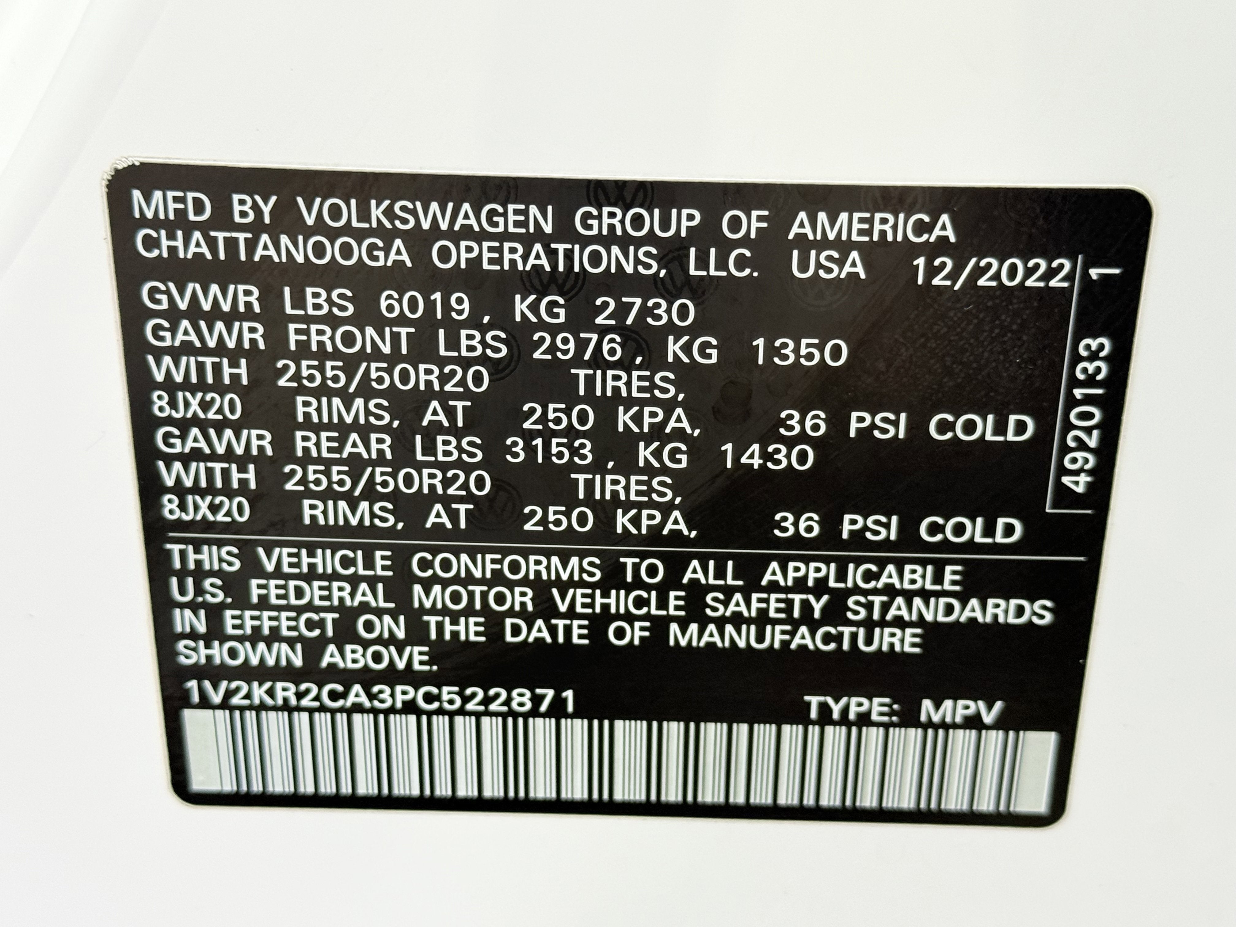 2023 Volkswagen Atlas 3.6L V6 SE w/Technology