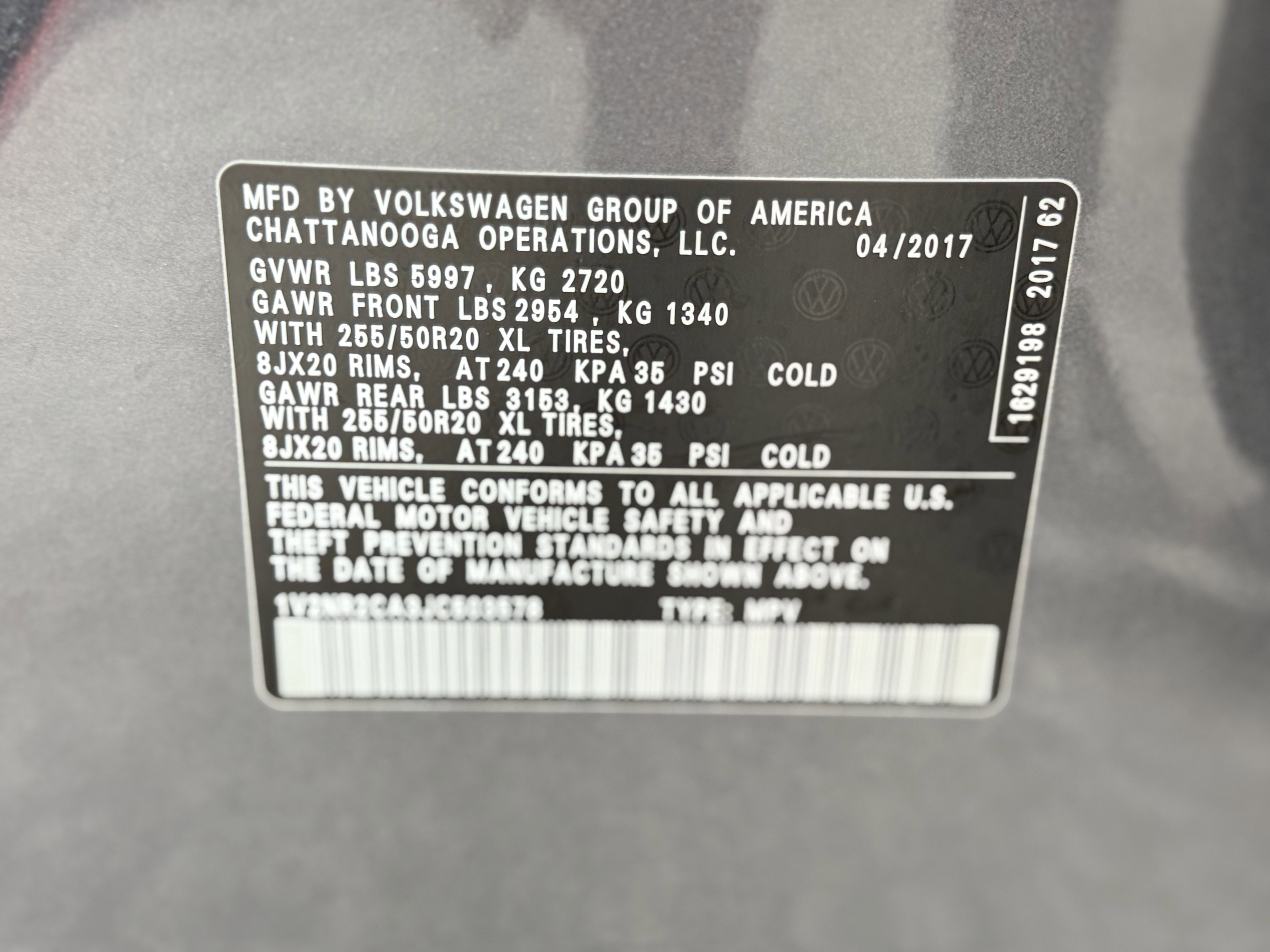 2018 Volkswagen Atlas 3.6L V6 SEL Premium