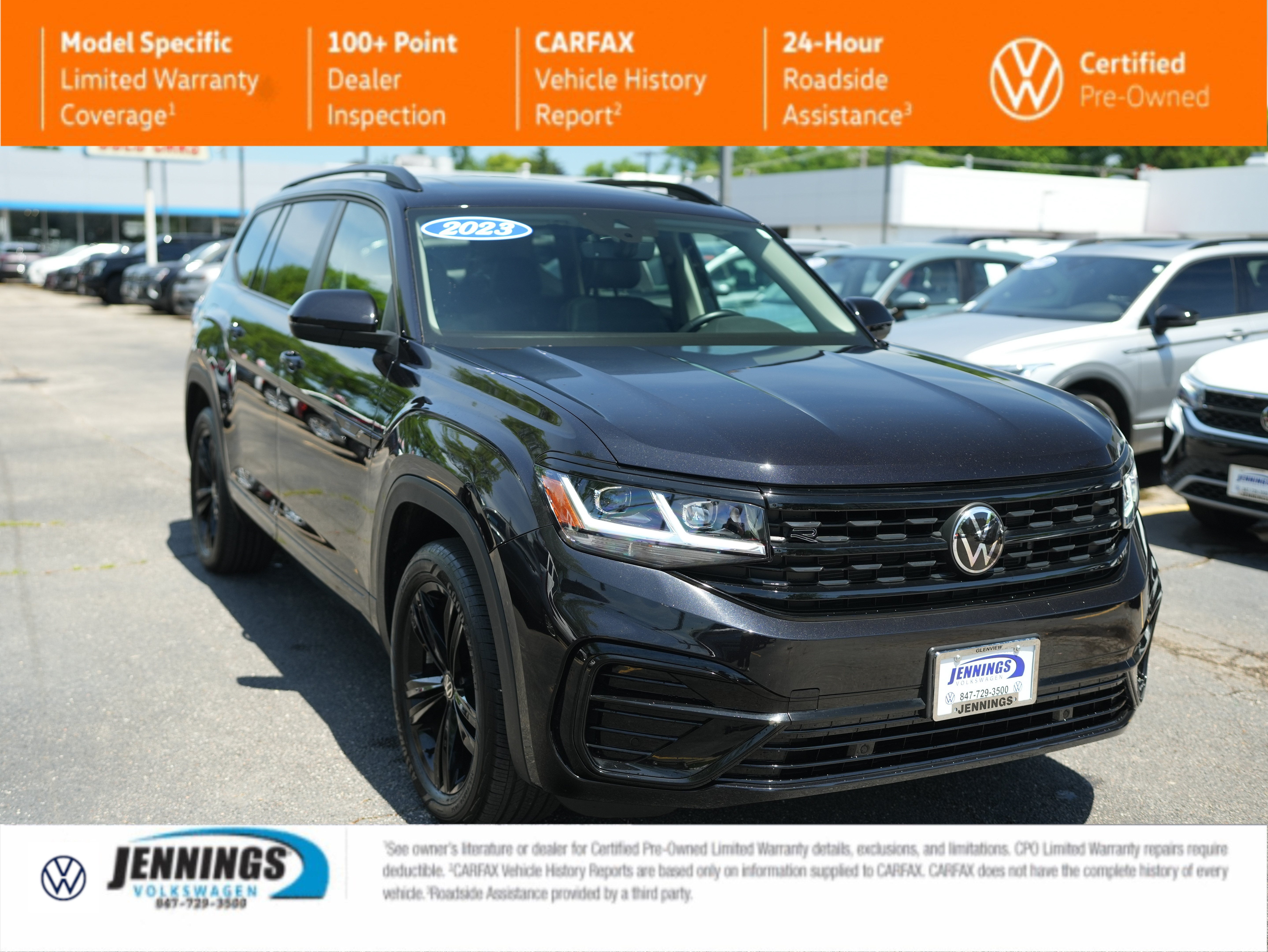 2023 Volkswagen Atlas 3.6L V6 SEL R-Line Black
