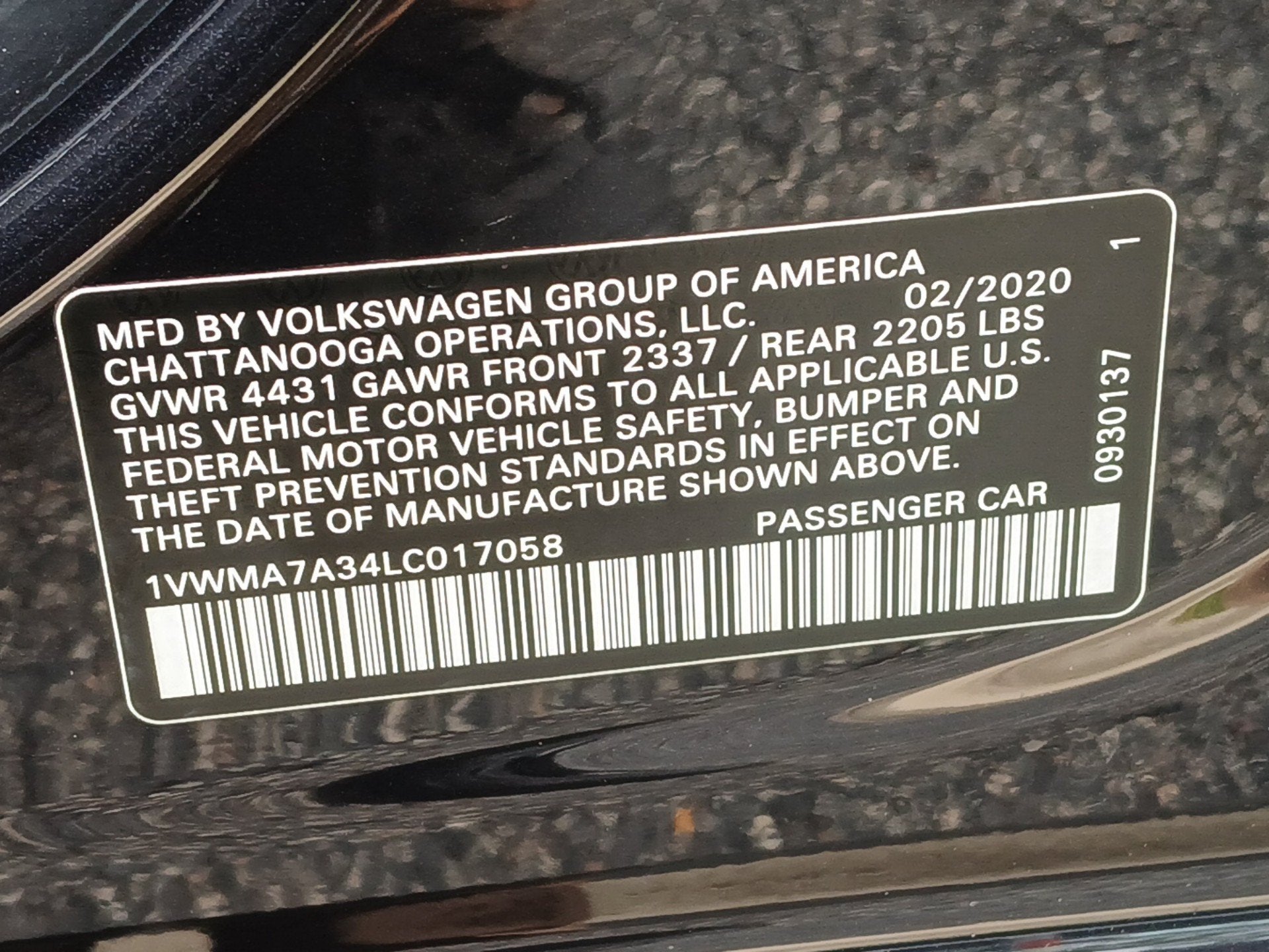 2020 Volkswagen Passat 2.0T R-Line