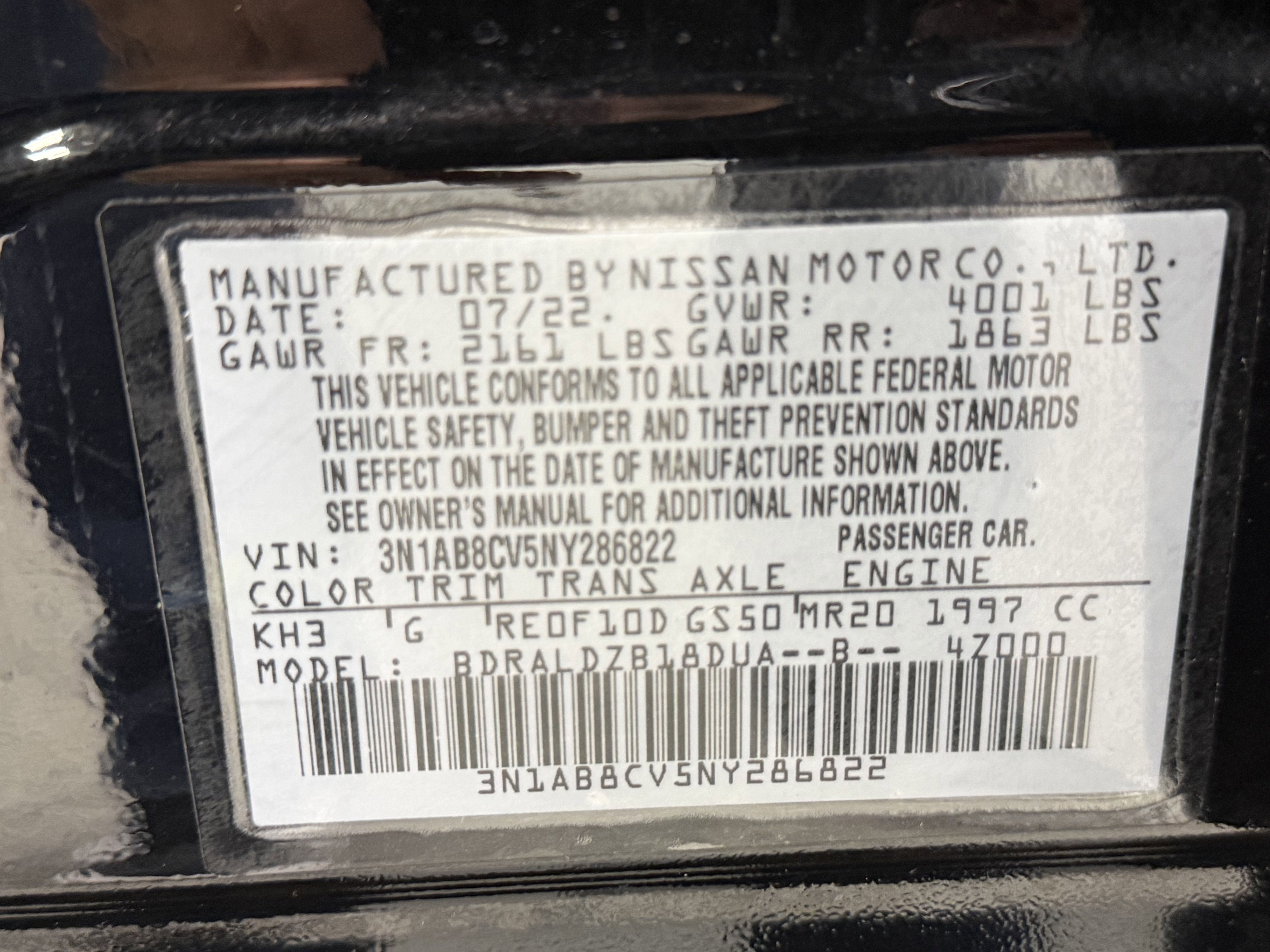 2022 Nissan Sentra SV