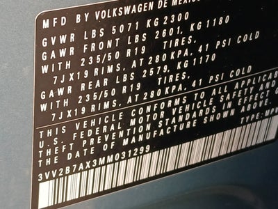 2021 Volkswagen Tiguan 2.0T SEL