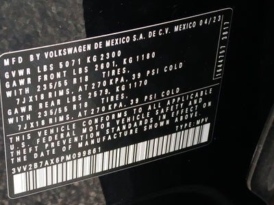 2023 Volkswagen Tiguan 2.0T SE