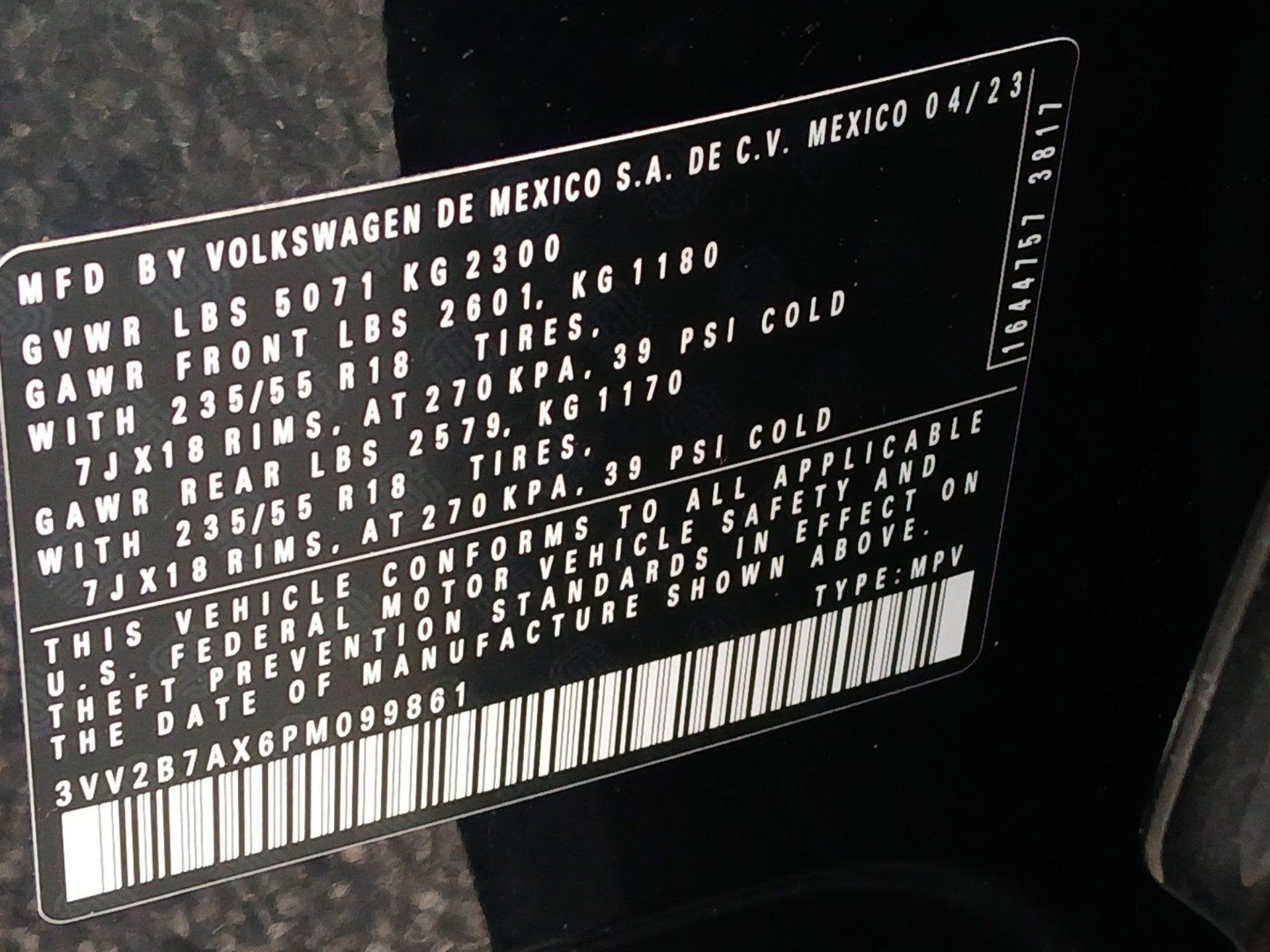 2023 Volkswagen Tiguan 2.0T SE