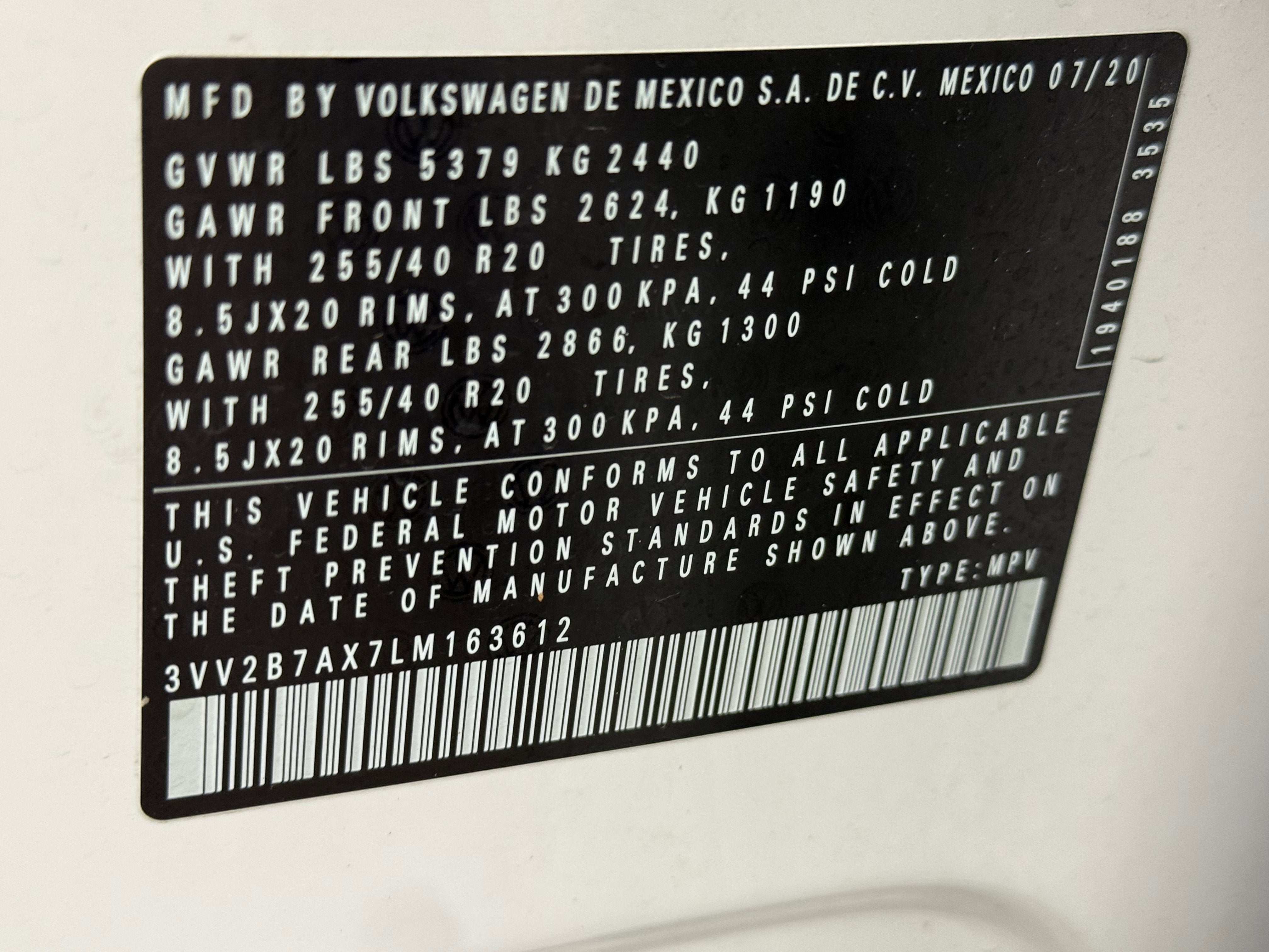 2020 Volkswagen Tiguan SE