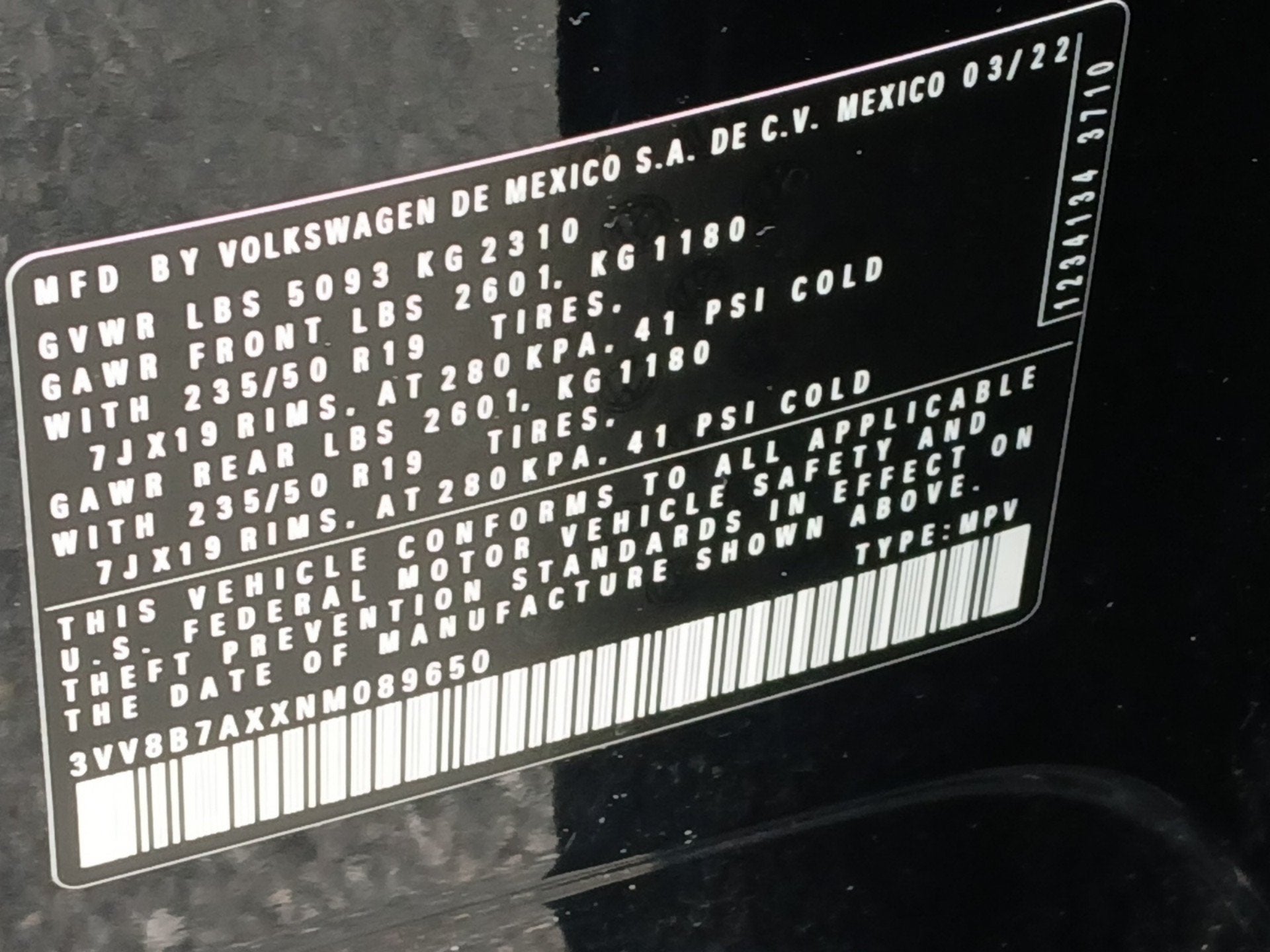 2022 Volkswagen Tiguan 2.0T SE R-Line Black