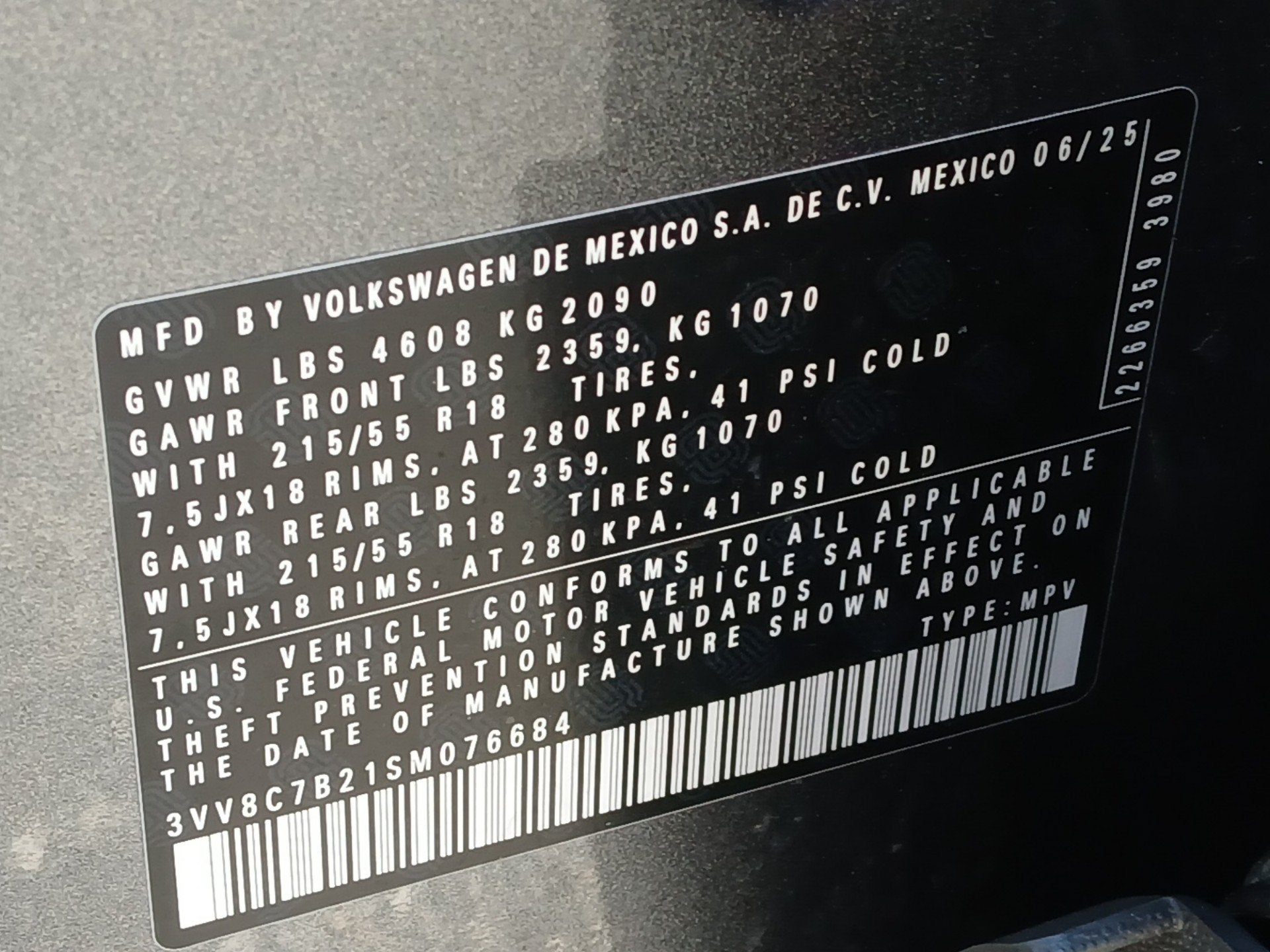 2025 Volkswagen Taos 1.5T S