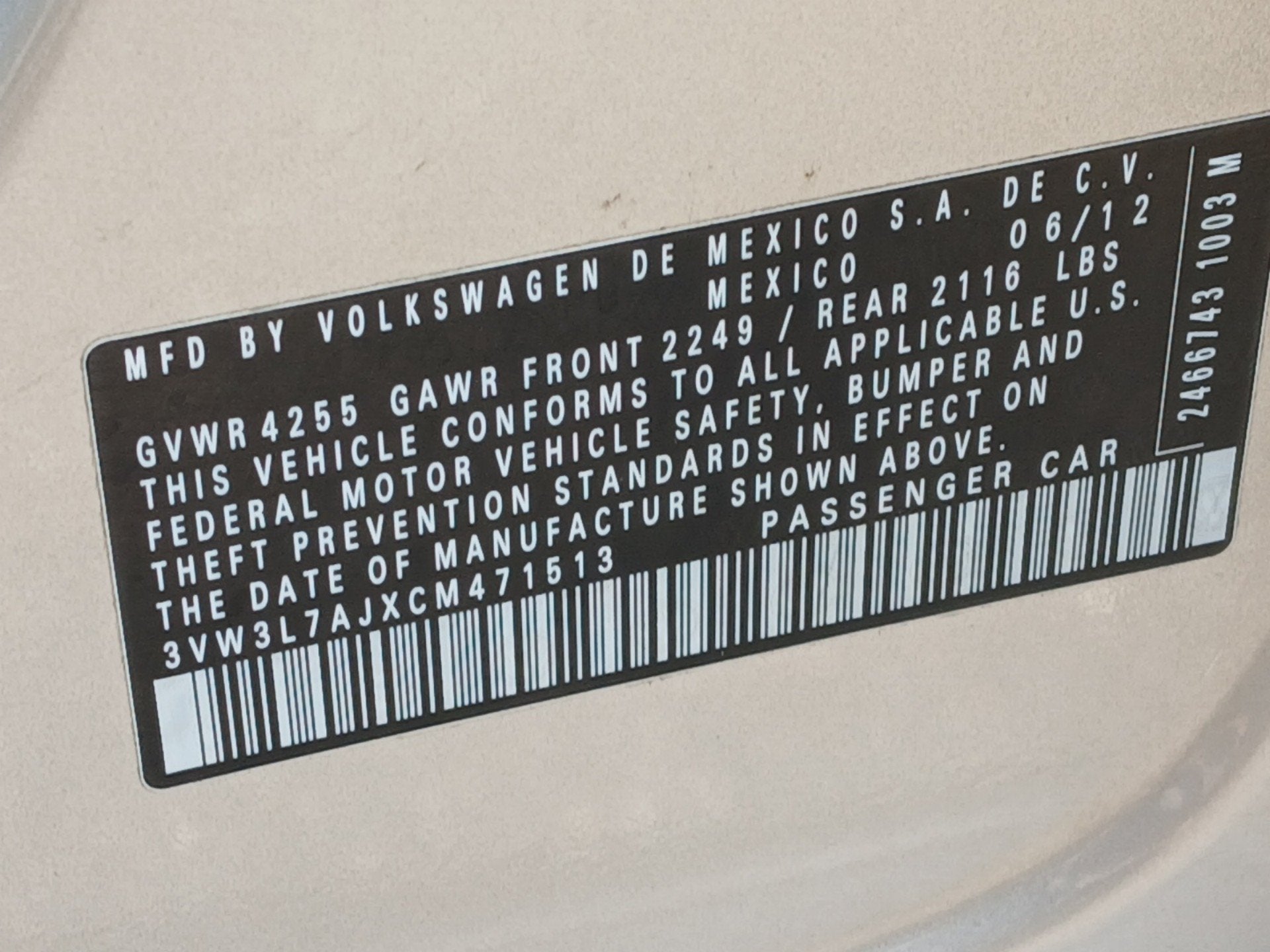 2012 Volkswagen Jetta 2.0L TDI