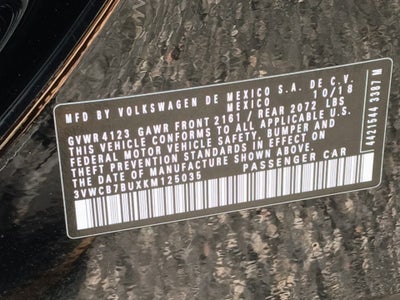 2019 Volkswagen Jetta 1.4T SE