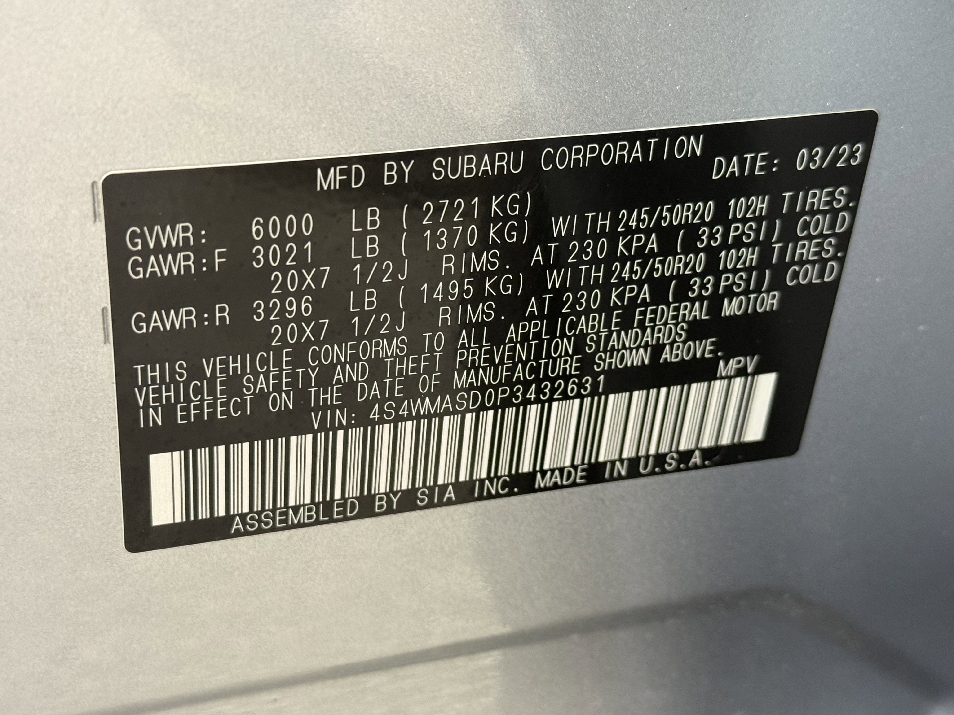 2023 Subaru Ascent Limited