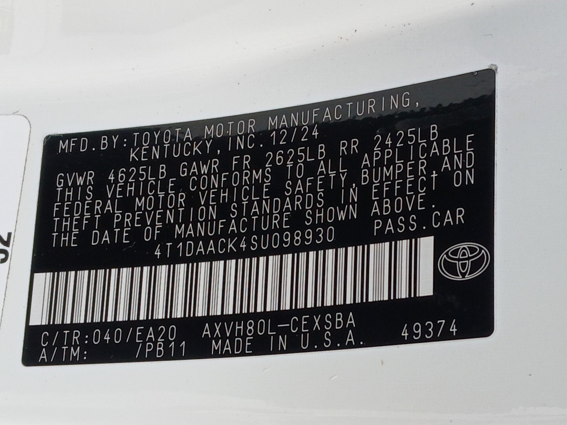 2025 Toyota Camry LE