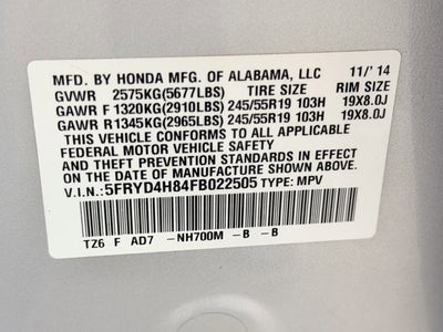 2015 Acura MDX Advance/Entertainment Pkg