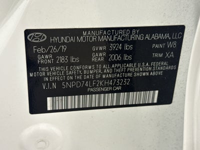 2019 Hyundai Elantra SE