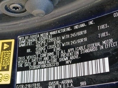2019 Toyota Highlander Hybrid LE