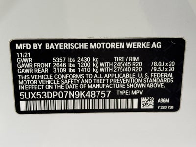 2022 BMW X3 xDrive30i