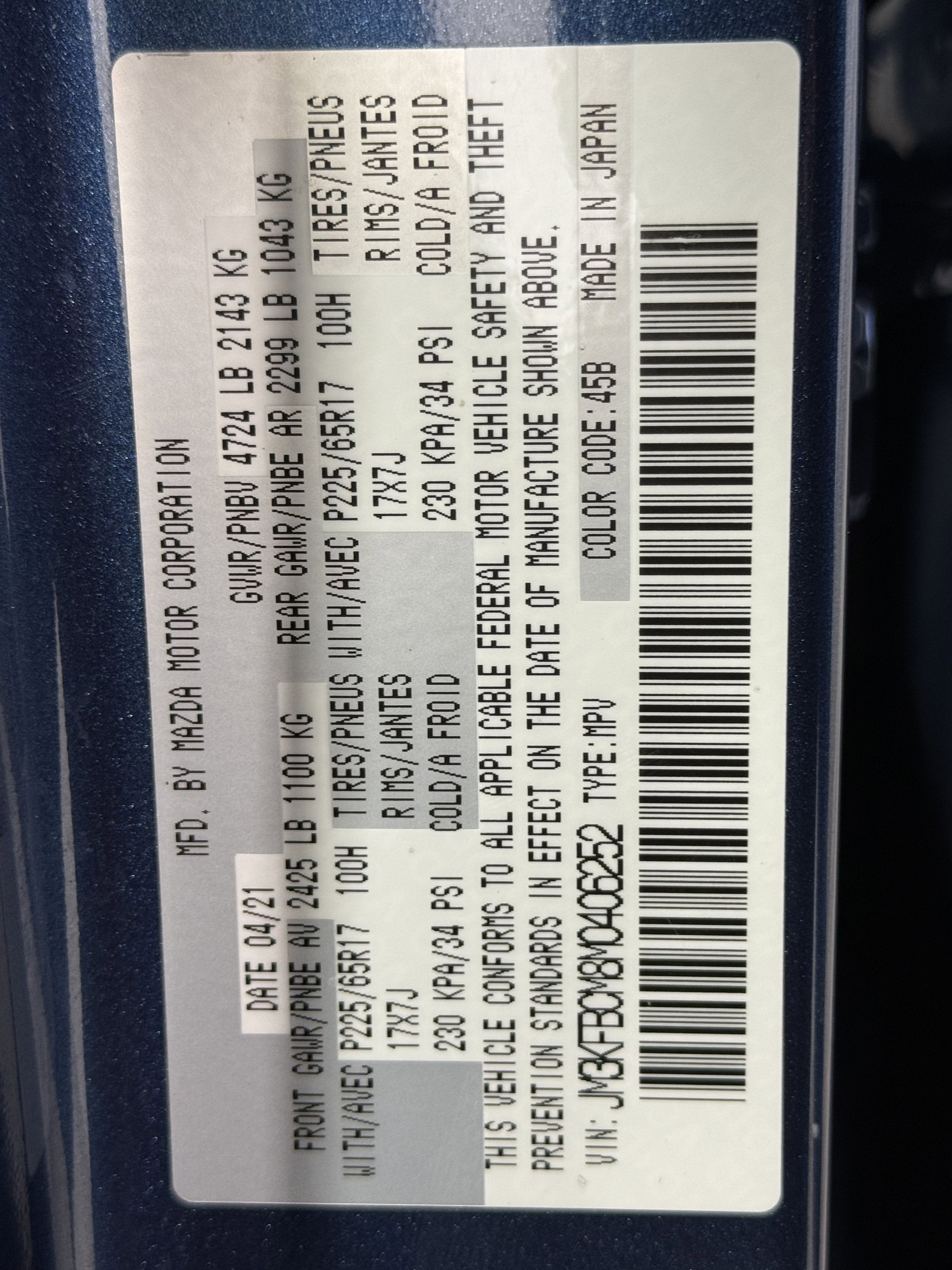 2021 Mazda Mazda CX-5 Touring