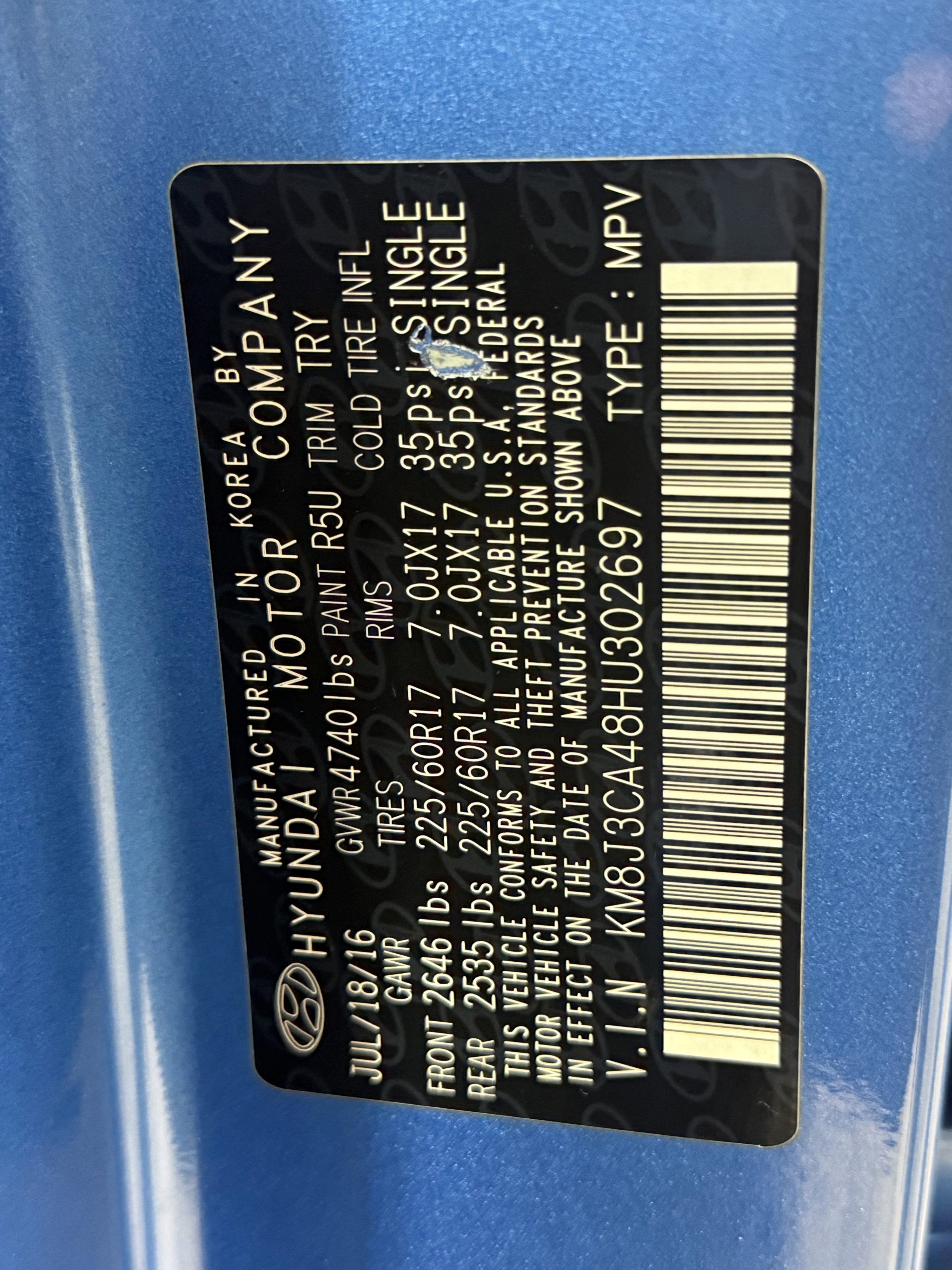 2017 Hyundai Tucson SE