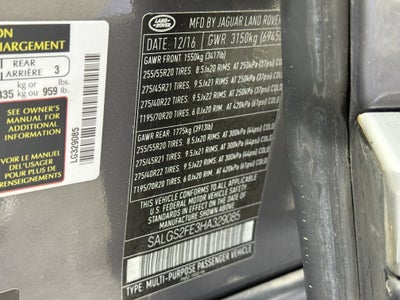 2017 Land Rover Range Rover NA