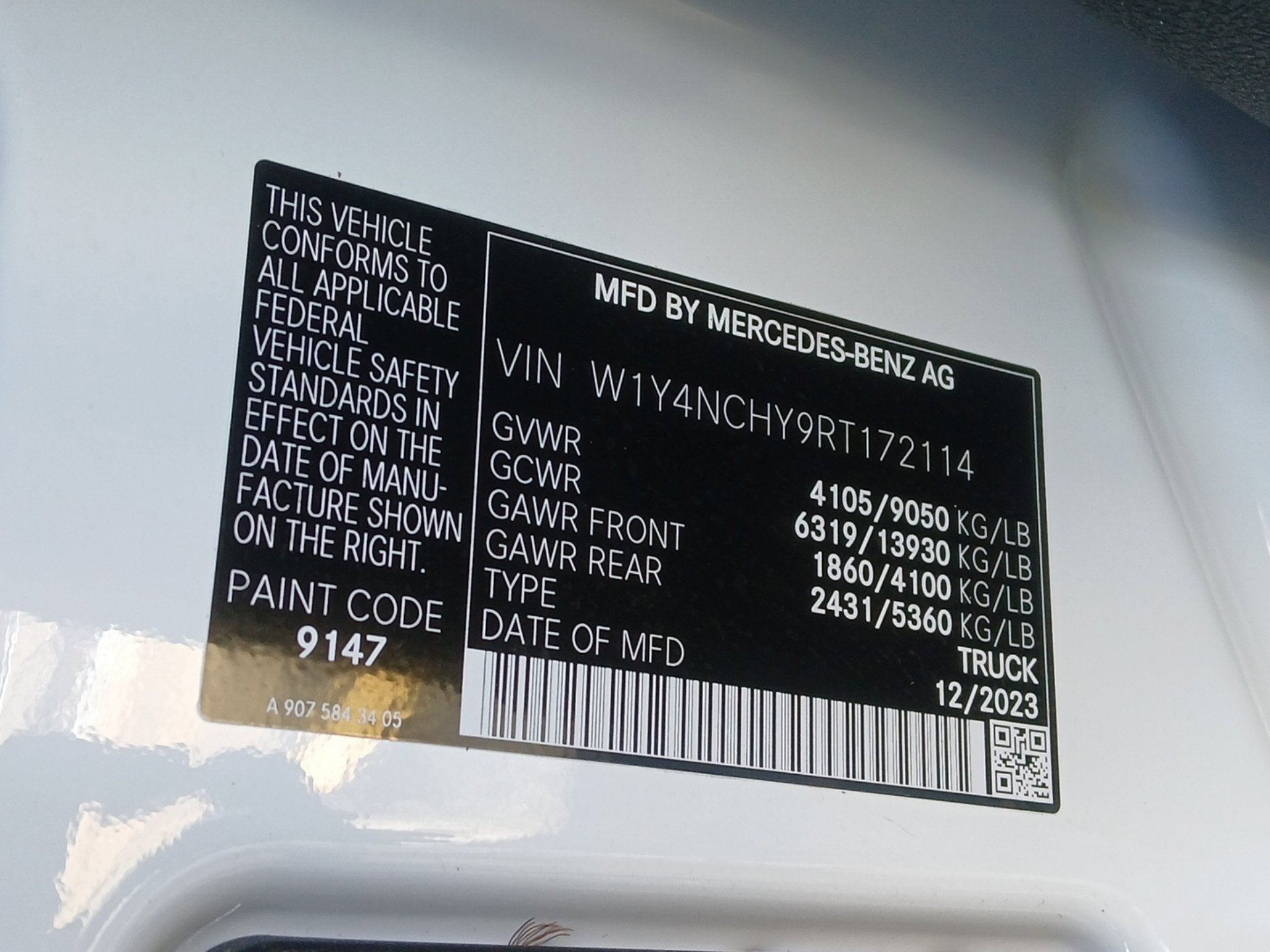 2024 Mercedes-Benz Sprinter Van NA