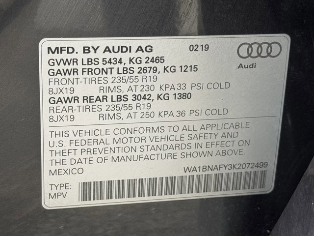 2019 Audi Q5 Premium Plus