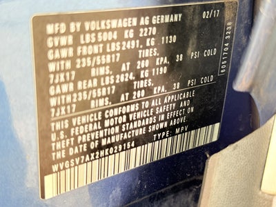 2017 Volkswagen Tiguan Wolfsburg Edition