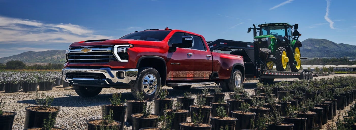 2026 Chevy Silverado 2500 towing heavy equipment